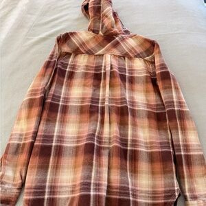 Carhartt Plaid Hooded Shirt in Warm Tones